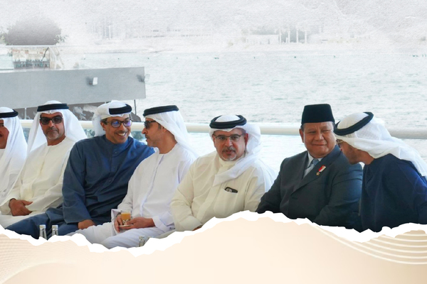 Prabowo Subianto dan Presiden UEA Sheikh Mohamed bin Zayed Al Nahyan